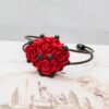RED FLORAL CUFF BRACELET