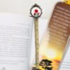 RED FLORAL BOOK MARK