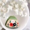 FLORAL GREEN CLUTCH