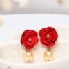 RED ROSE EARRINGS