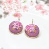 PINK FLORAL EARRINGS