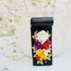 BLACK BASED FLORAL PENDANT