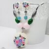 BRIGHT FLORAL NECK SET
