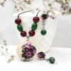 BIRDIE FLORAL SET WITH COTTON BLACK THREAD